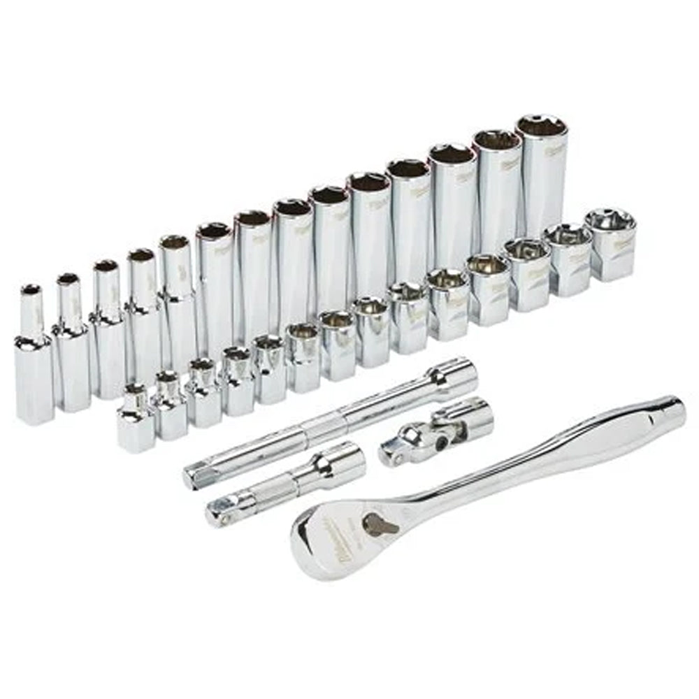 Ratchet and socket sets | 3/8 Drive 32 pc Ratchet + Socket Set Metric | 4932464945