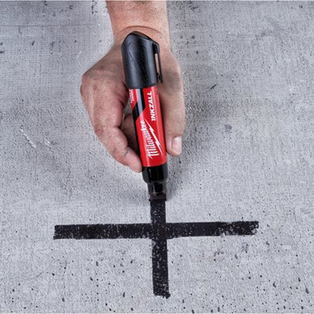 INKZALL™ chisel tip markers | INKZALL Black XL Chisel Tip Marker (1PK) | 4932471558