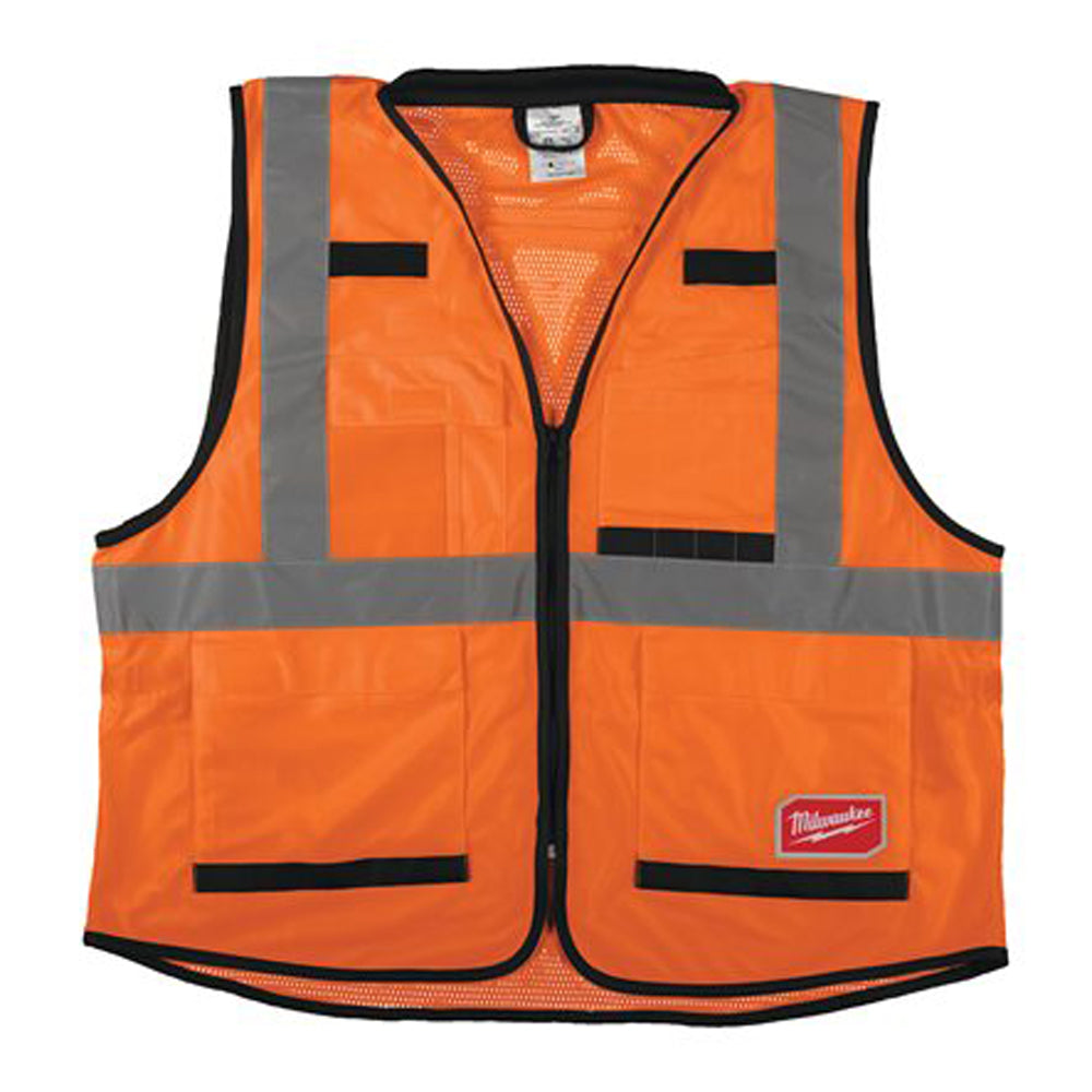 Premium high-visibility vest | Premium High-Visibility Vest Orange - S/M | 4932471898